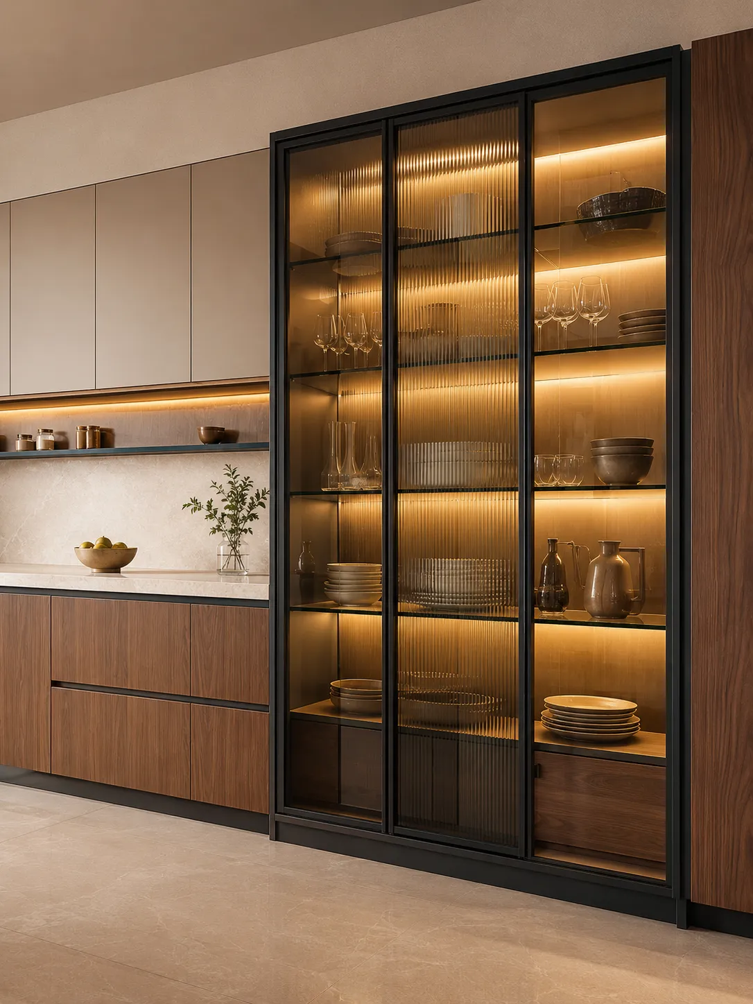 Coordinated card visual for profile shutters and glass work